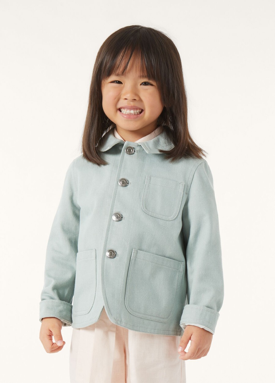 kurtka dziecięca farley denim flower azure cactus