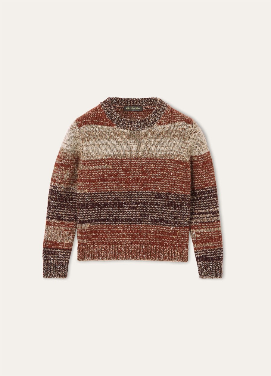 dziecięca bluza kaleidos crewneck z jedwabiu i kaszmiru kashagałka muszkatołowaboysenberry
