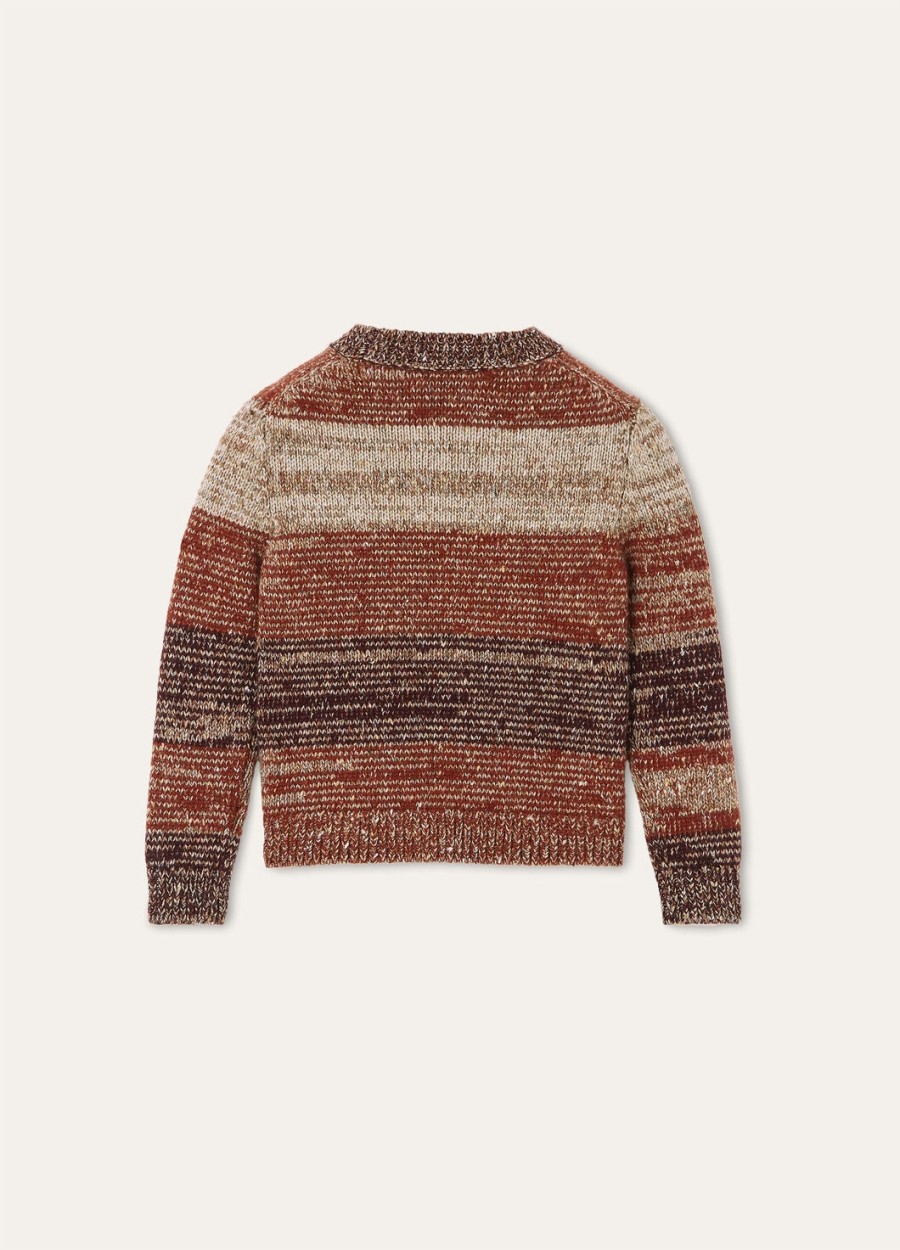 dziecięca bluza kaleidos crewneck z jedwabiu i kaszmiru kashagałka muszkatołowaboysenberry