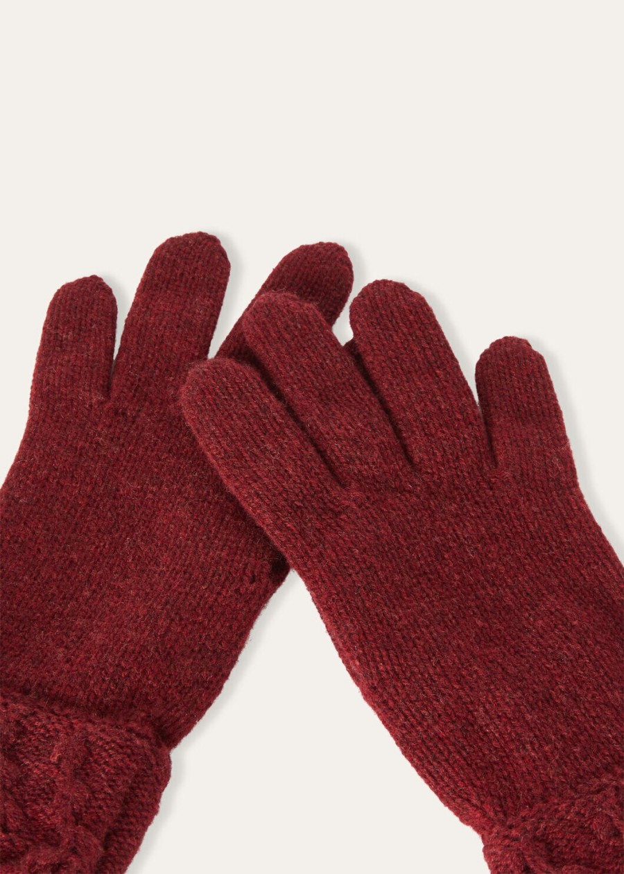 rękawiczki vallé baby cashmere weathering steel melange