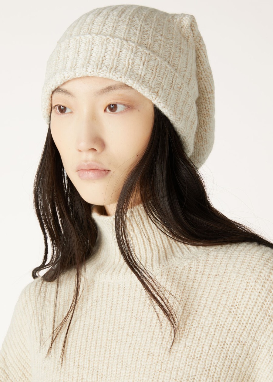 gnifetti beanie cashmere nougatbiscuit melange