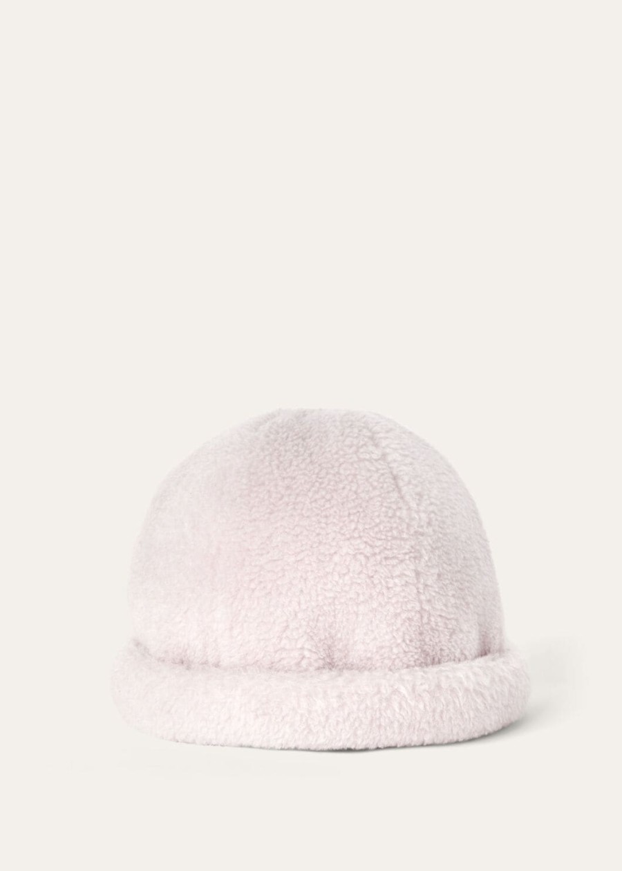 czapka beanie z kaszmiru w kolorze turmalinowo-różowym