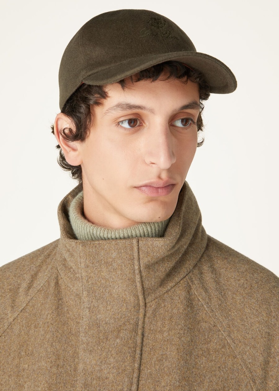 czapka baseballowa z kaszmiru – storm system coal green