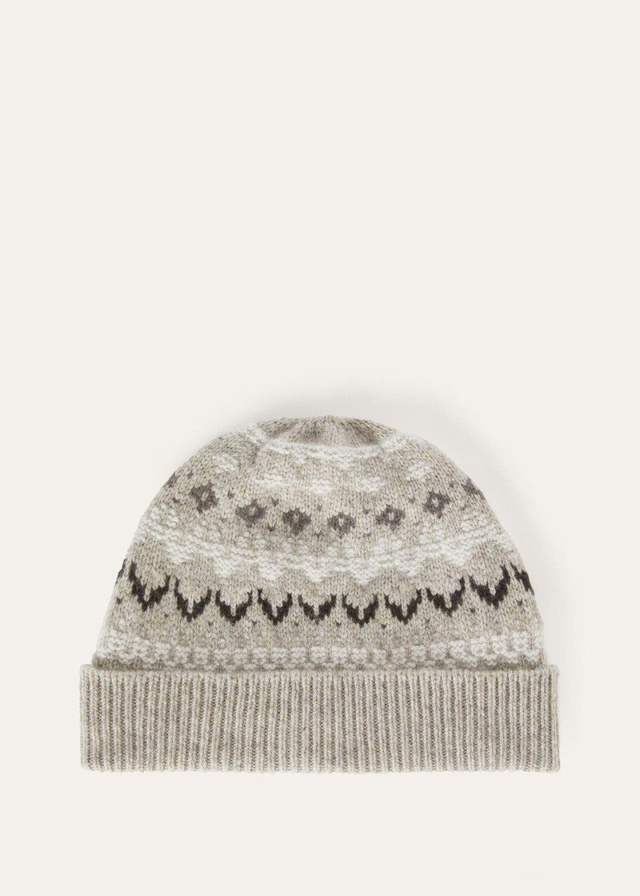 alpe pile beanie cashmere beigeshadow melange