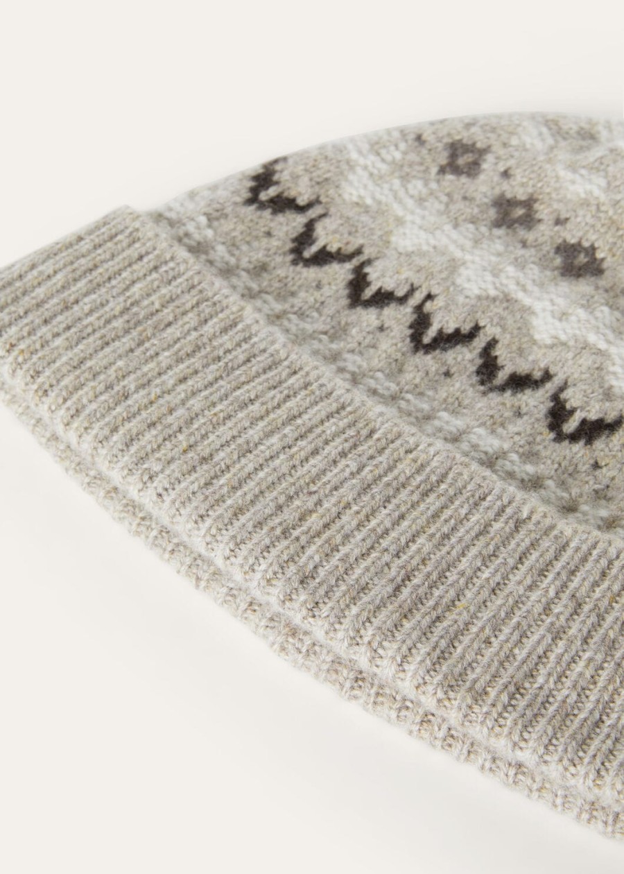 alpe pile beanie cashmere beigeshadow melange