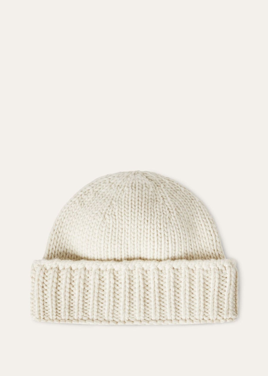 alpe di mera beanie cashmere white snow