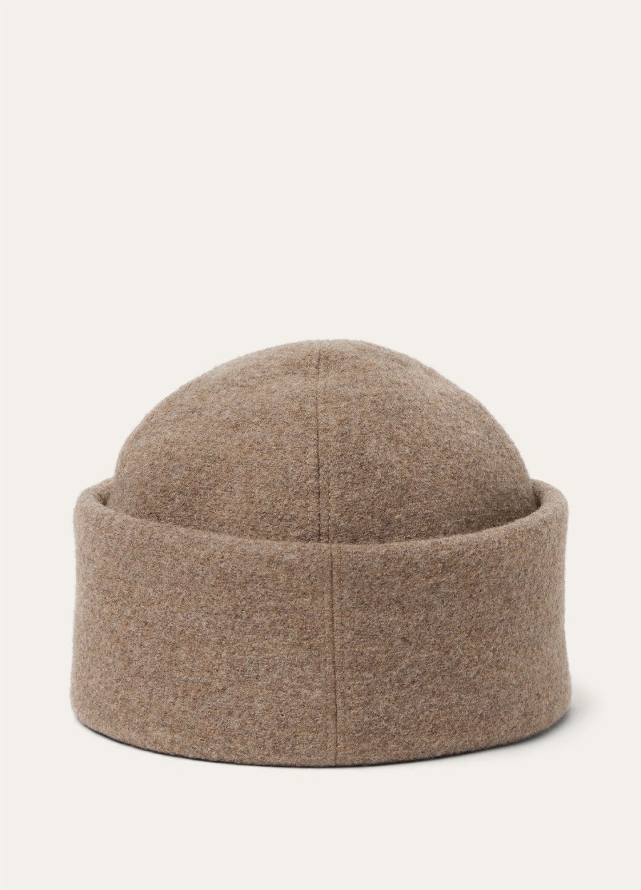 czapka z wełny dziewiczej jocey cobblestone taupe