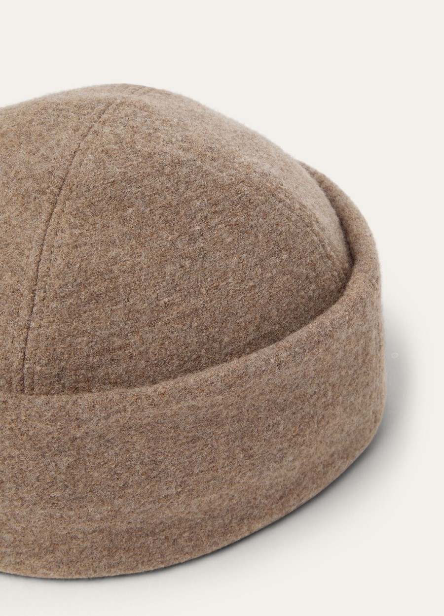 czapka z wełny dziewiczej jocey cobblestone taupe