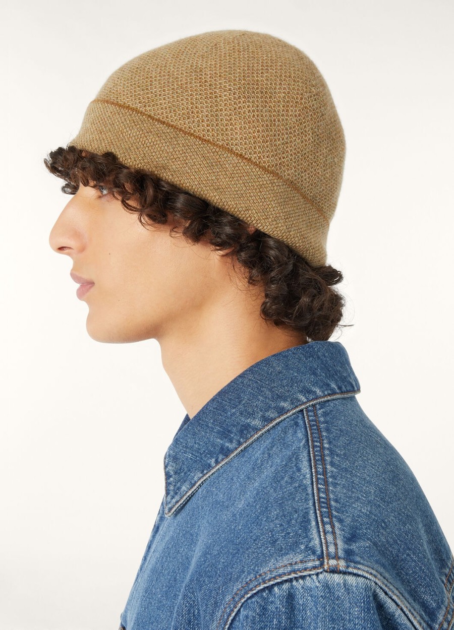 varallo beanie baby cashmere walnut pesto