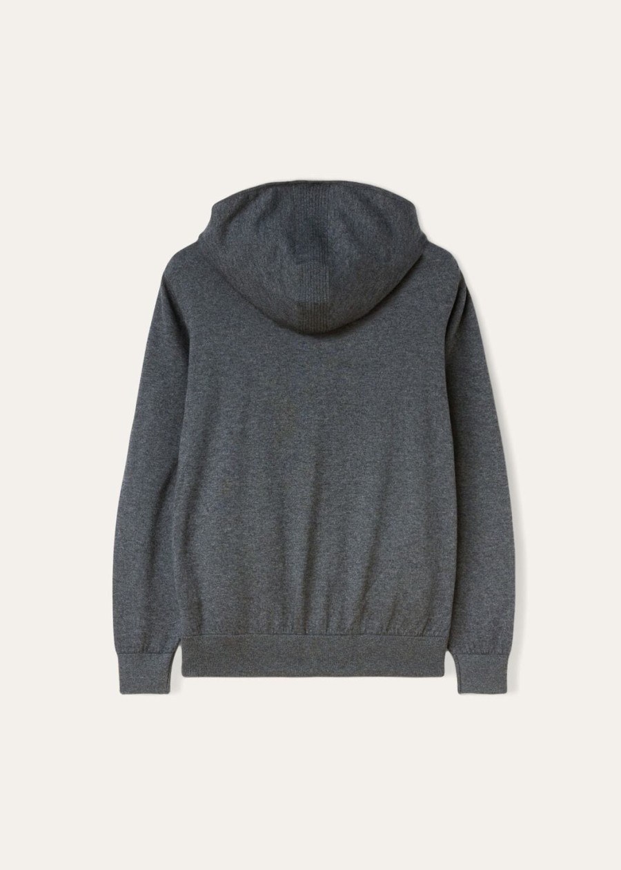 bluza typu bomber z kapturem leasure cotton cashmere grey melange