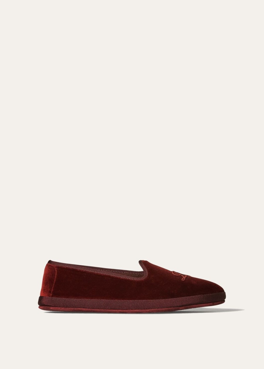 lp venice slipper loafers cotton bordeaux