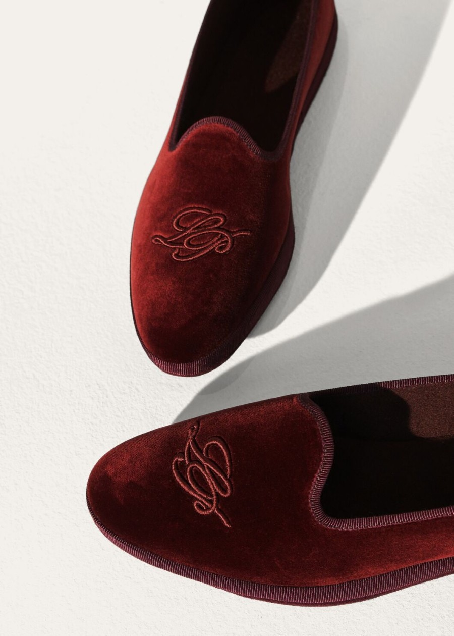 lp venice slipper loafers cotton bordeaux