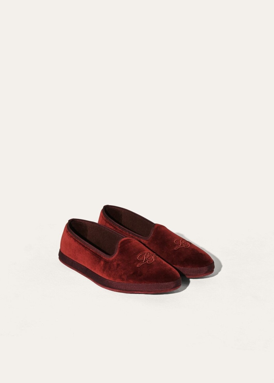 lp venice slipper loafers cotton bordeaux