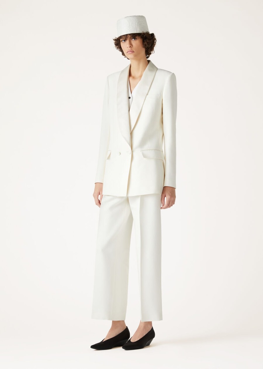 kurtka doreen silk virgin wool nougat
