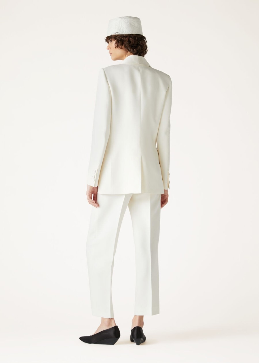 kurtka doreen silk virgin wool nougat