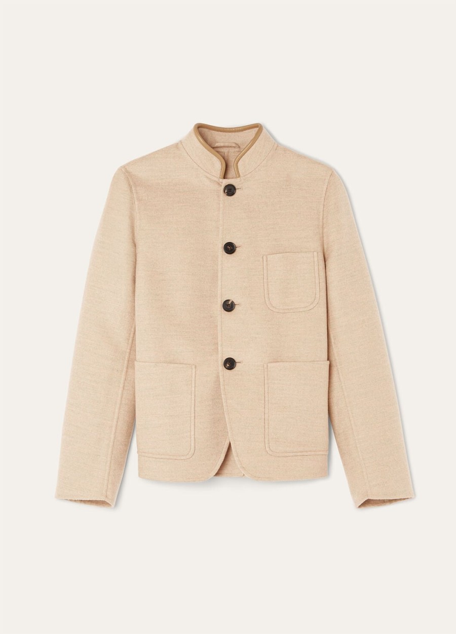 kurtka mini spagna cashmere w kolorze różowego granitu melanżowego