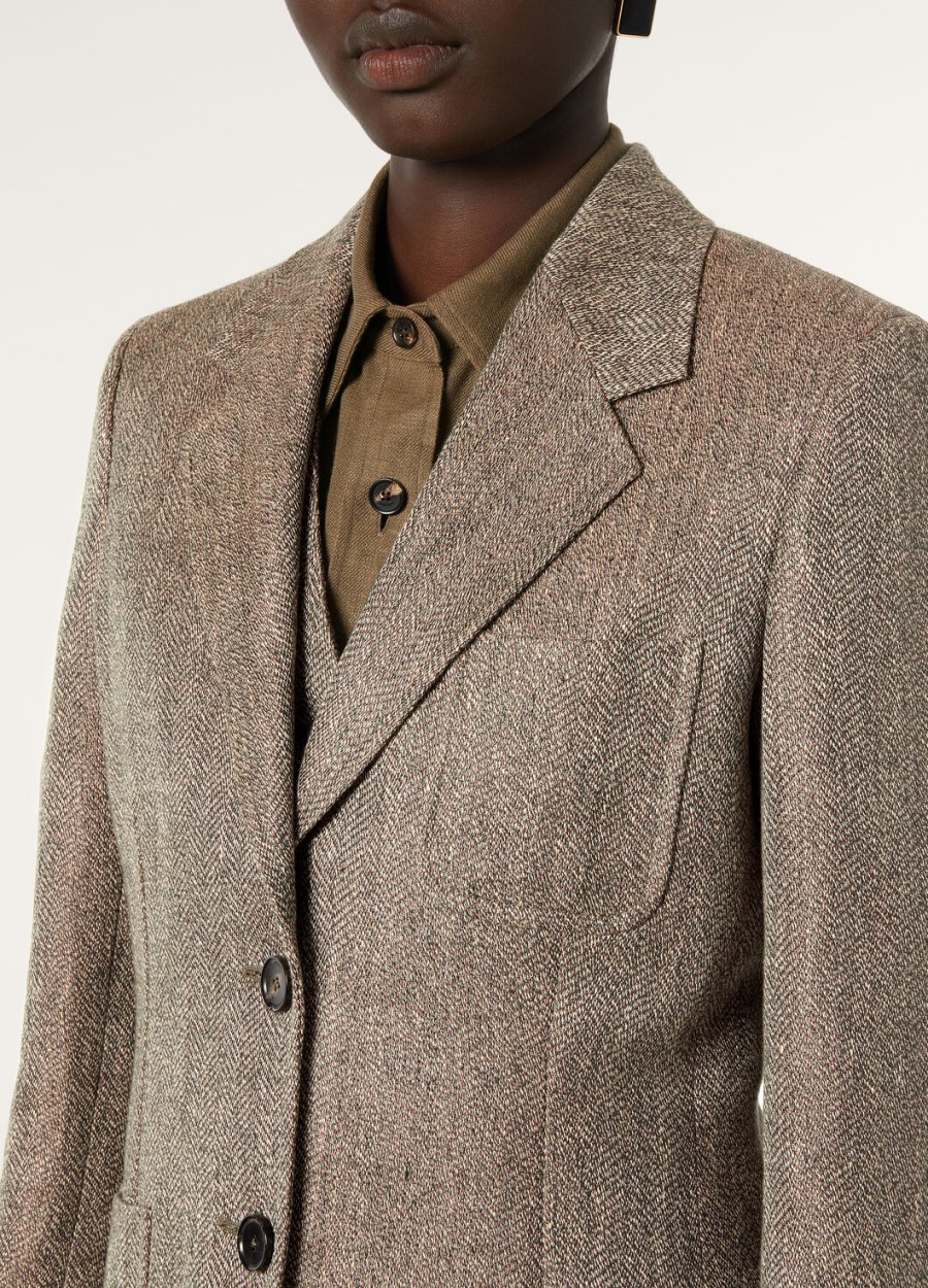 blazer eleanor linen cherry vinclear oysterwatercresson