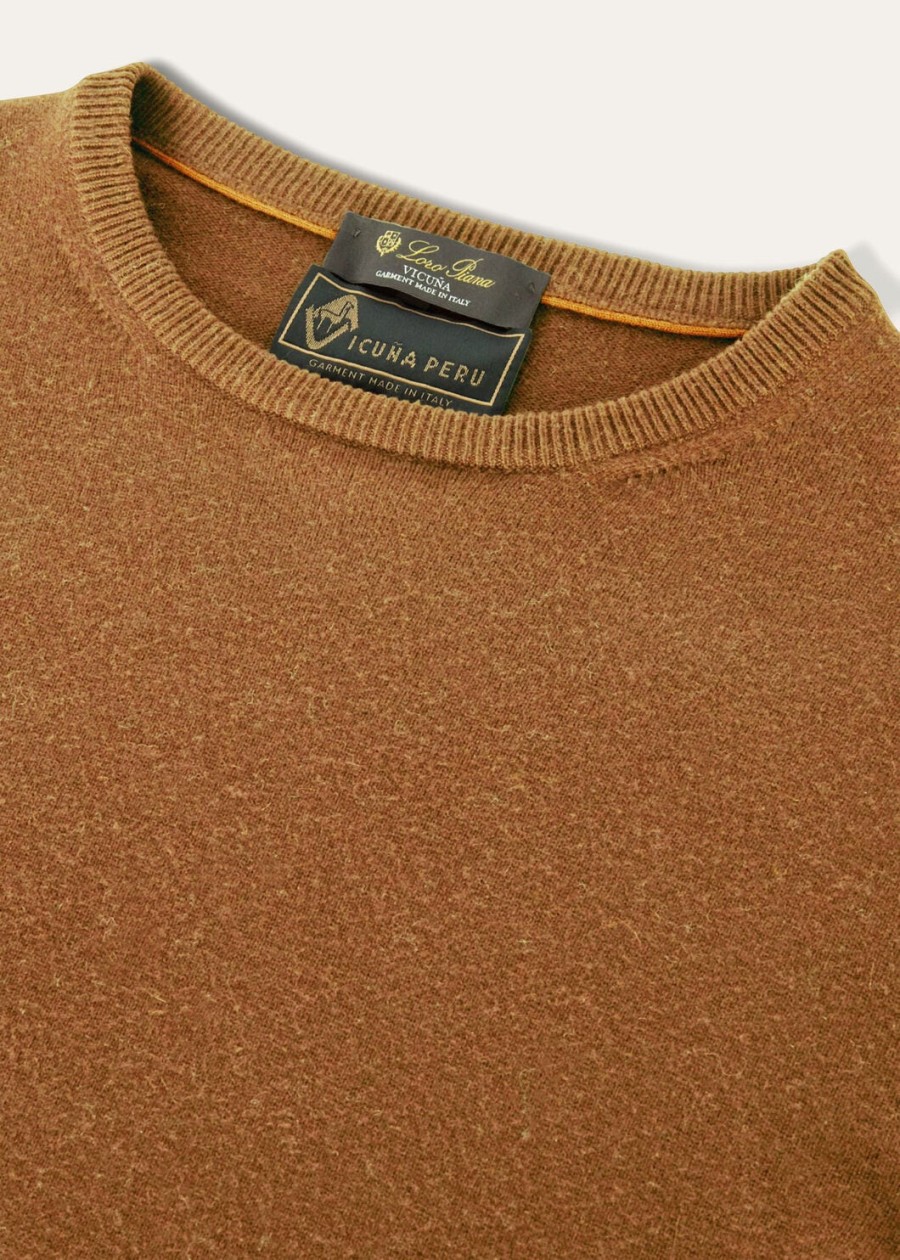 klasyczny crewneck vicuña natural medium vicuña