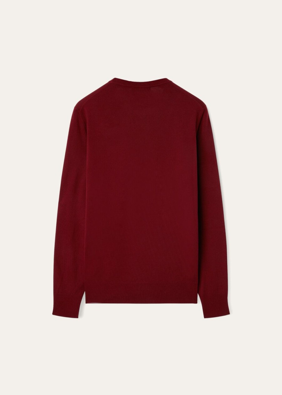 superlekka bluza z okrągłym dekoltem baby cashmere plain tibetan red