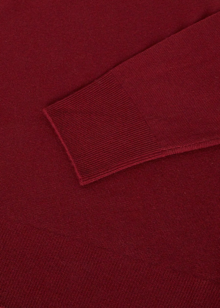 superlekka bluza z okrągłym dekoltem baby cashmere plain tibetan red