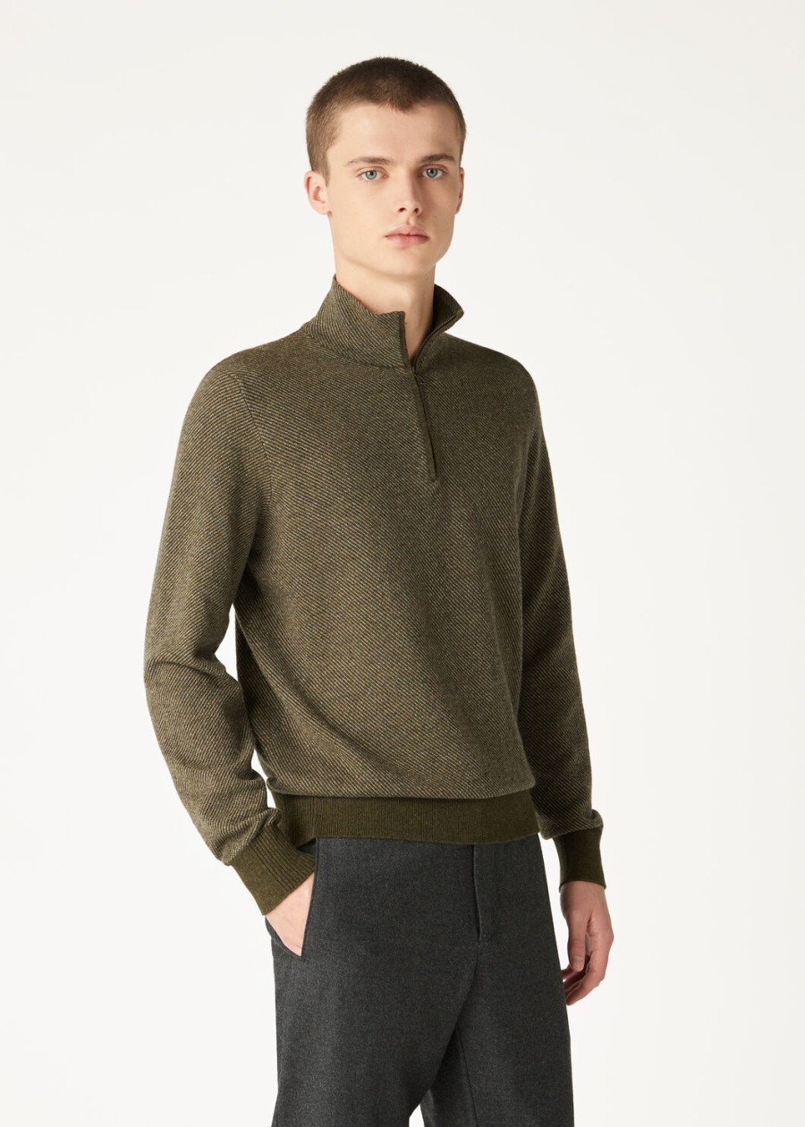 sweter roadster mezzocollo cashmere cypres melangeroissant melange
