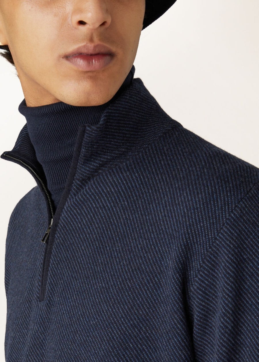 sweter roadster mezzocollo cashmere w kolorze granatowymniebieskim reserve