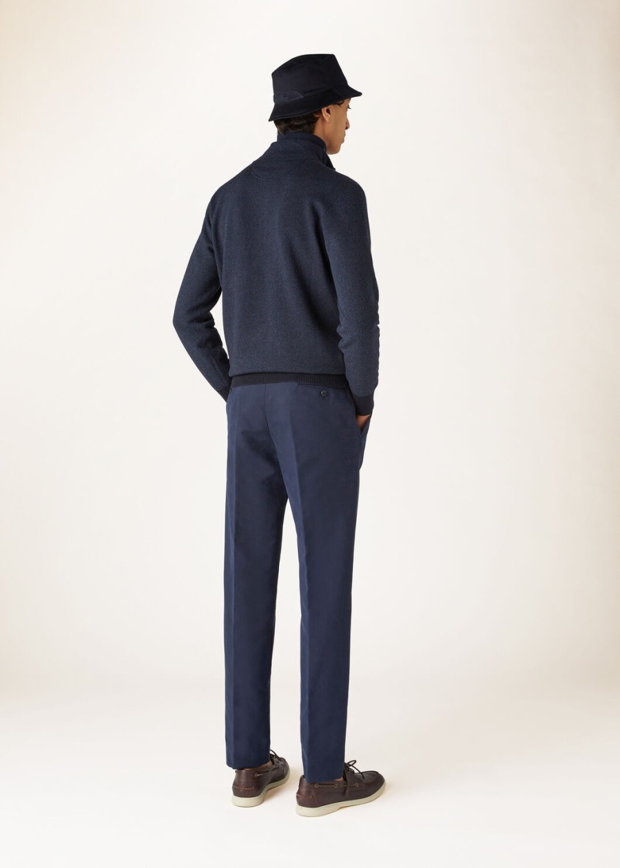 sweter roadster mezzocollo cashmere w kolorze granatowymniebieskim reserve