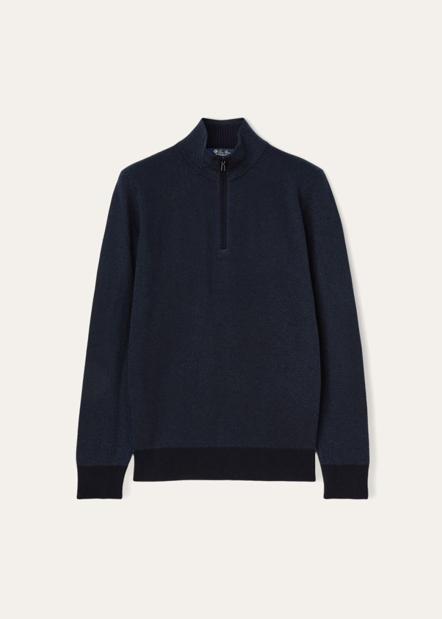 sweter roadster mezzocollo cashmere w kolorze granatowymniebieskim reserve