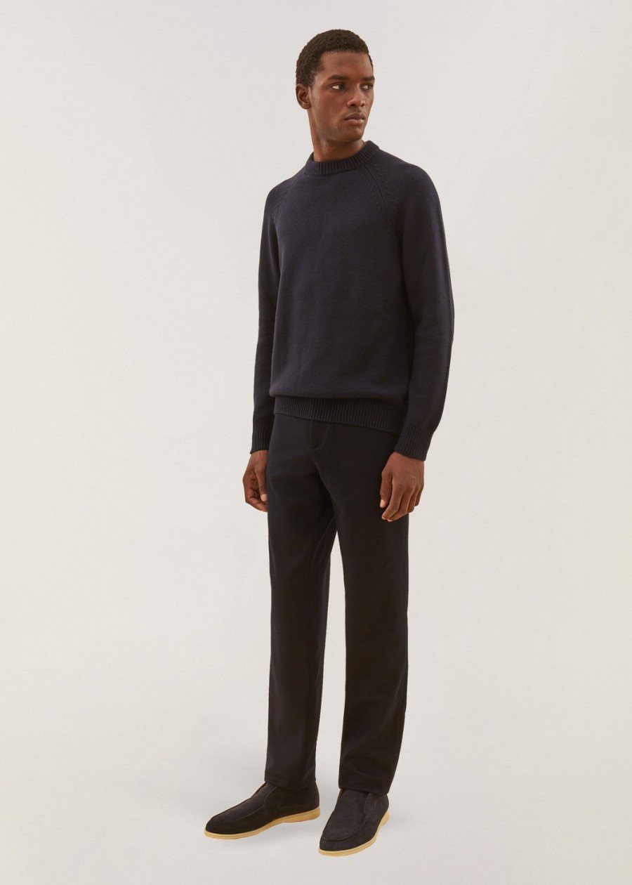 powell crew neck vicuña navy blue
