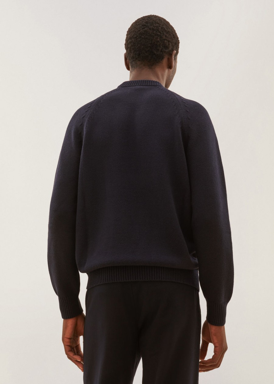 powell crew neck vicuña navy blue