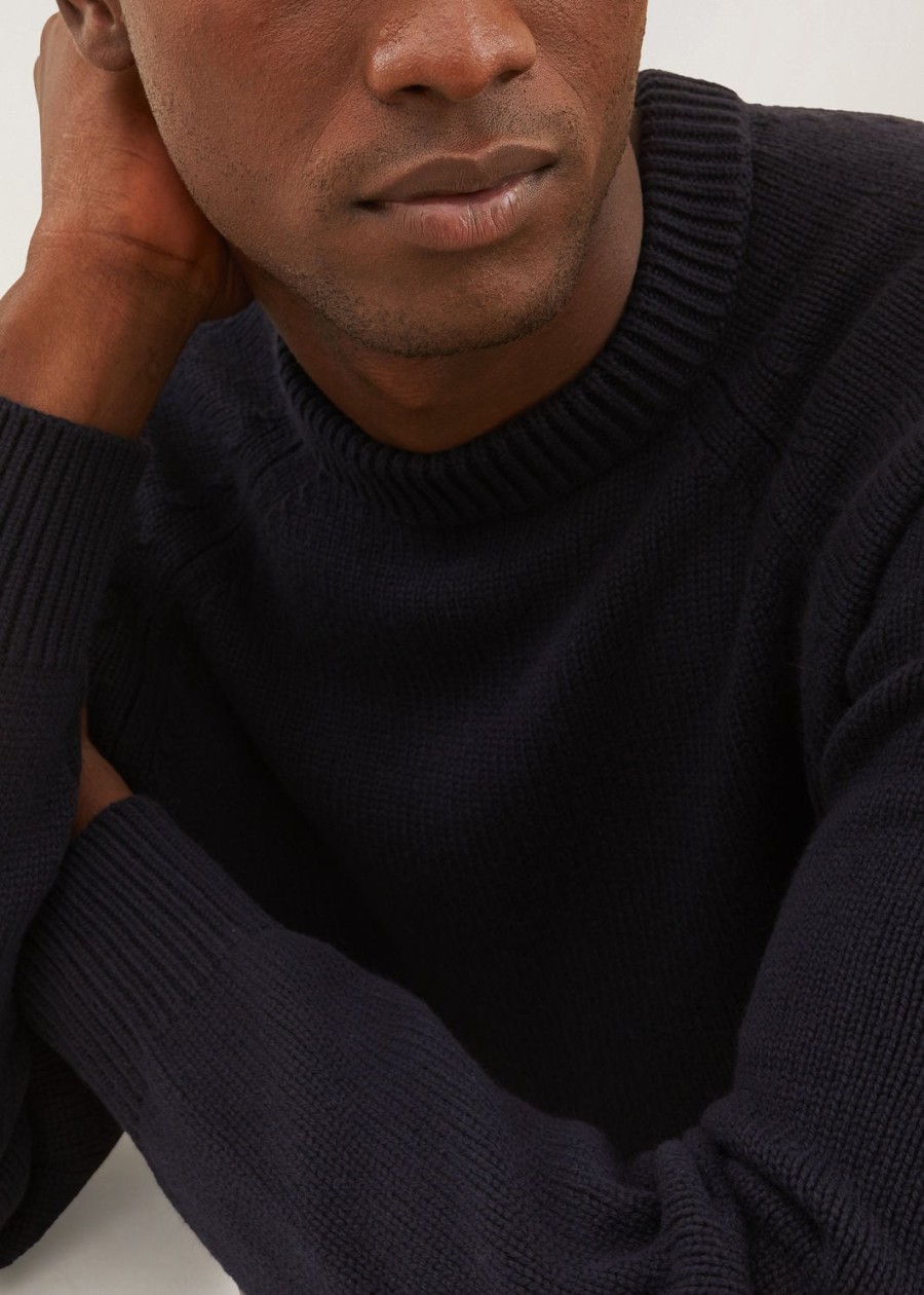 powell crew neck vicuña navy blue
