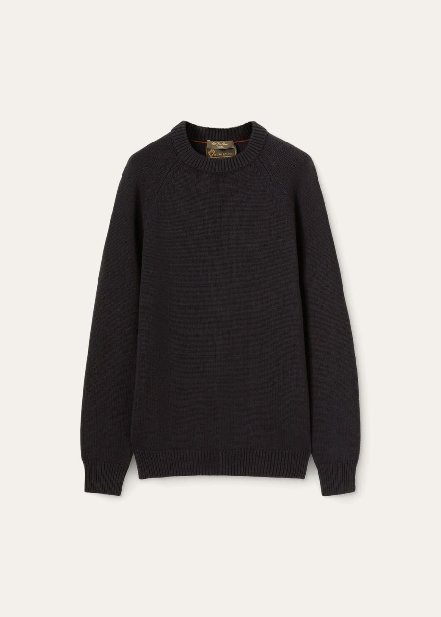 powell crew neck vicuña navy blue