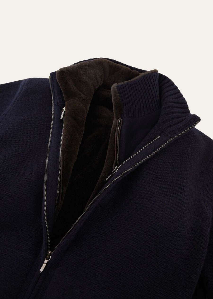 kurtka bomberka colman baby cashmere w kolorze granatowym