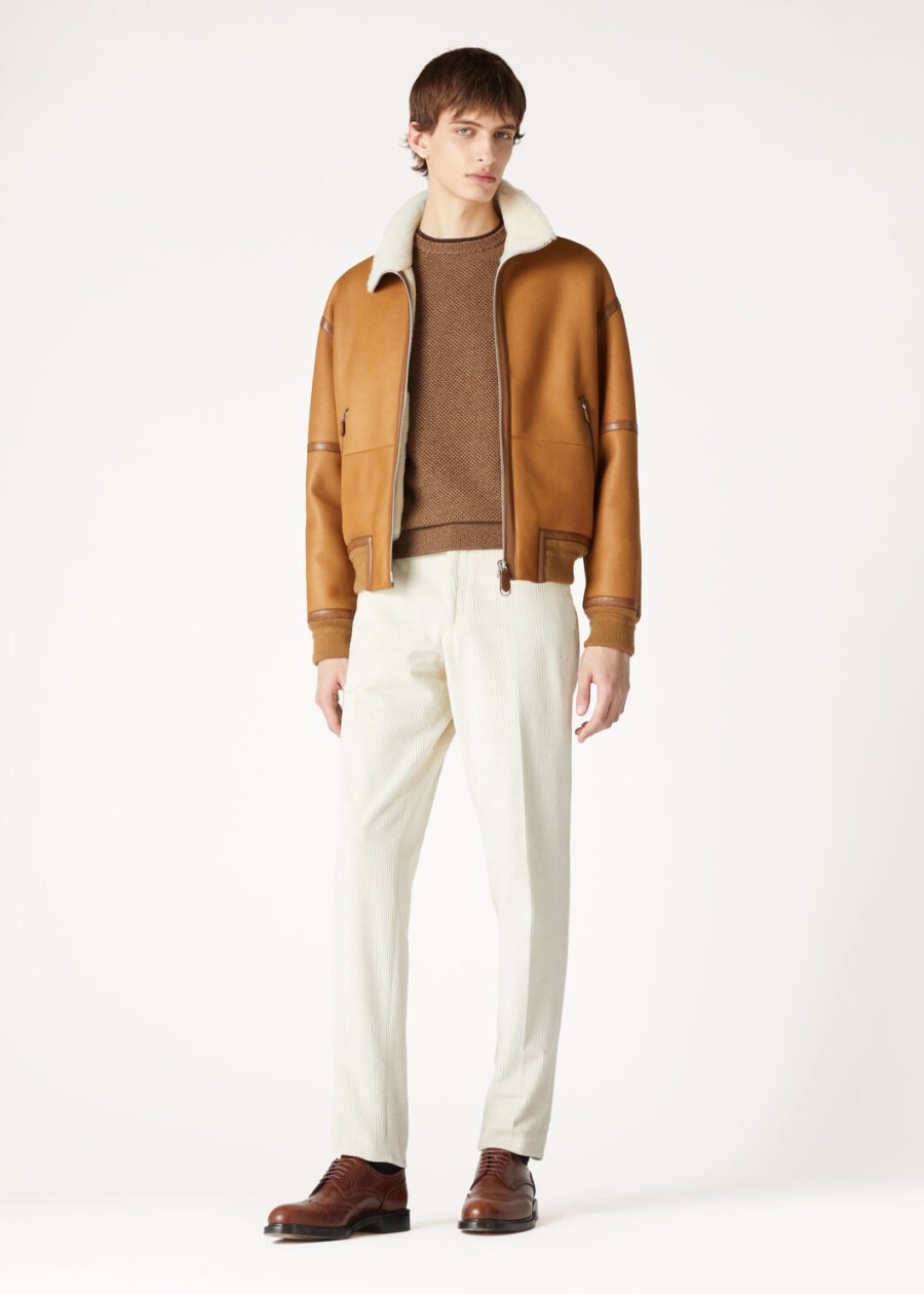 bluzka city pull crewneck baby cashmere golden wheatcocoa truffle