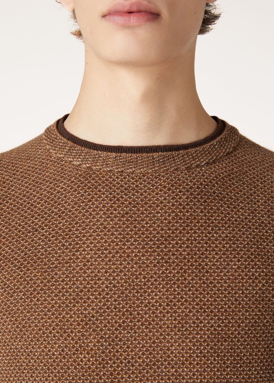 bluzka city pull crewneck baby cashmere golden wheatcocoa truffle