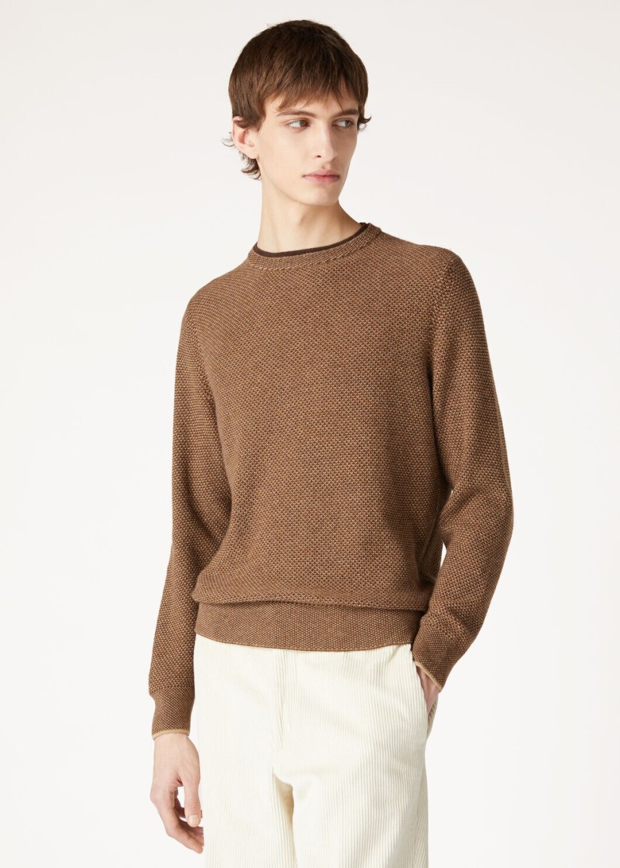 bluzka city pull crewneck baby cashmere golden wheatcocoa truffle