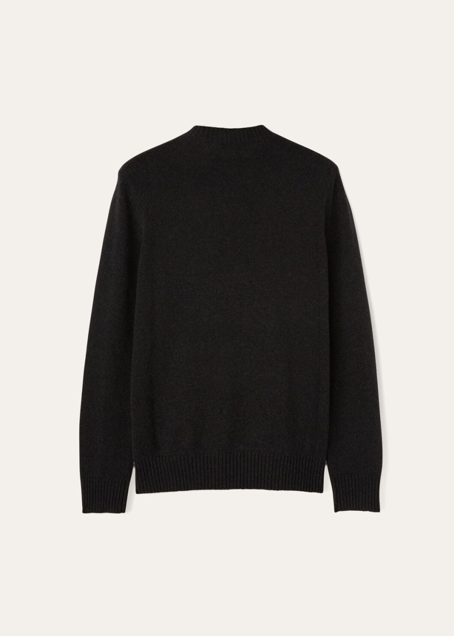 parksville bluza z okrągłym dekoltem baby cashmere w kolorze czarno-szarym melanżu