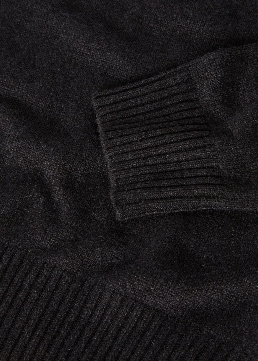 parksville bluza z okrągłym dekoltem baby cashmere w kolorze czarno-szarym melanżu