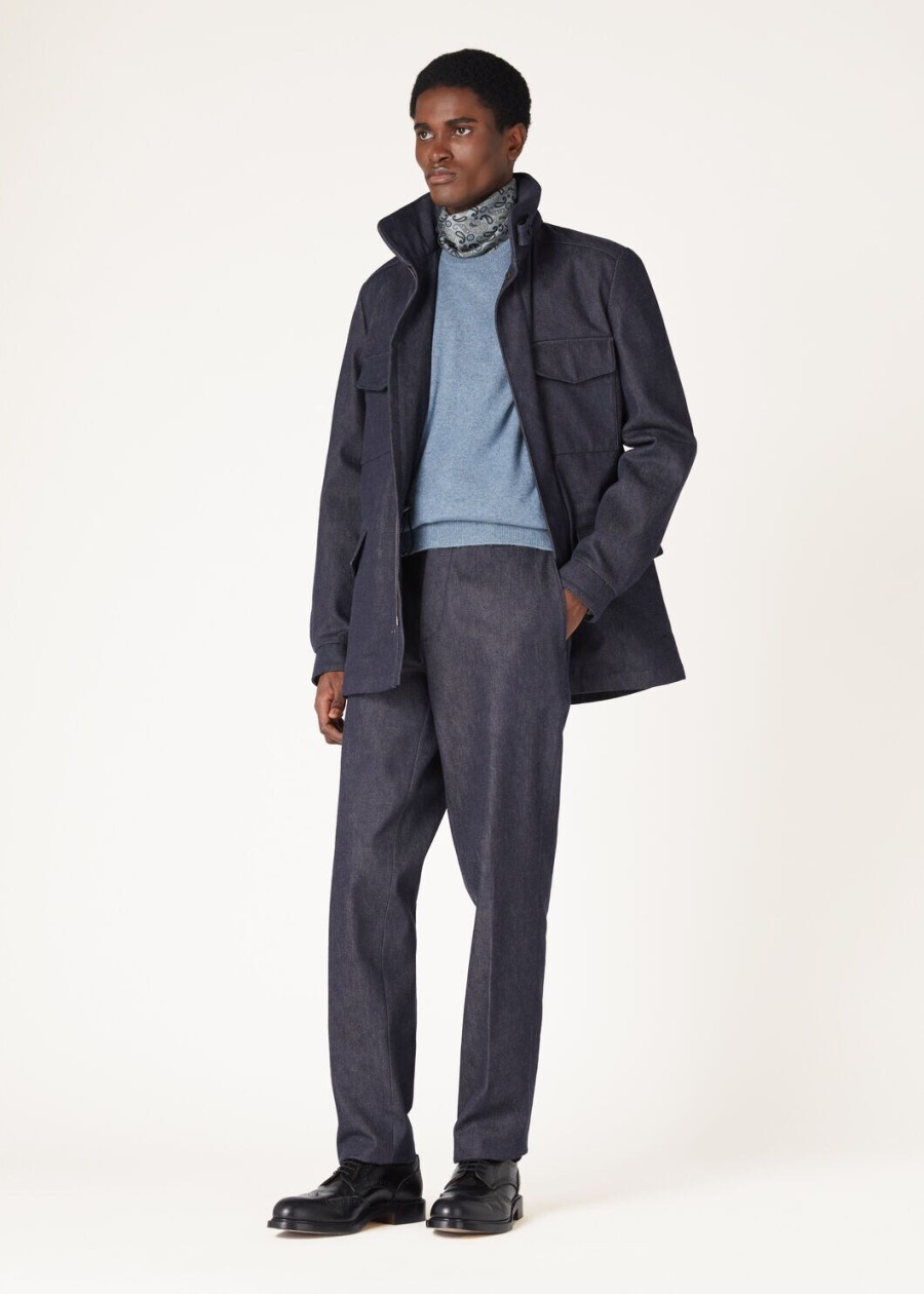 loro crewneck cashmere dainty blue dust melange