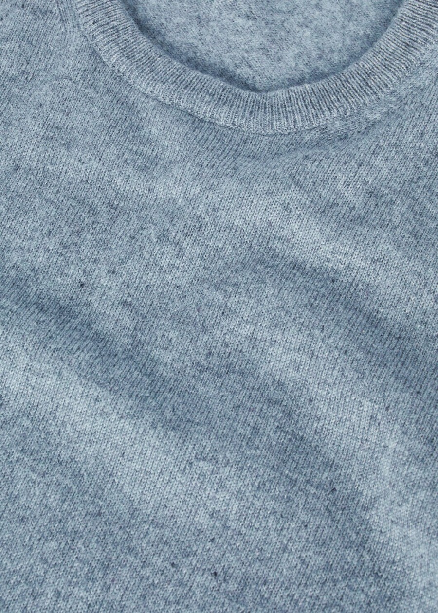 loro crewneck cashmere dainty blue dust melange