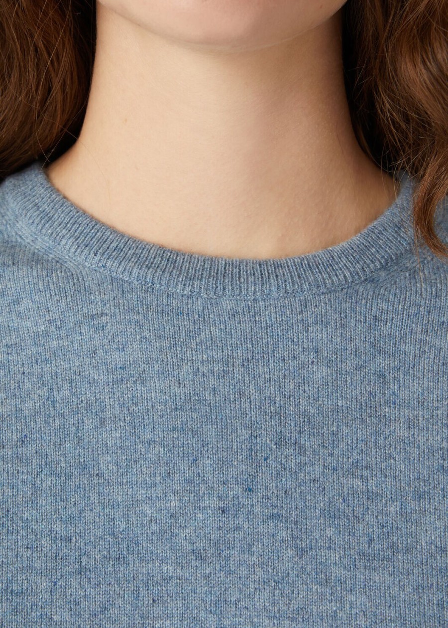 loro crewneck cashmere dainty blue dust melange