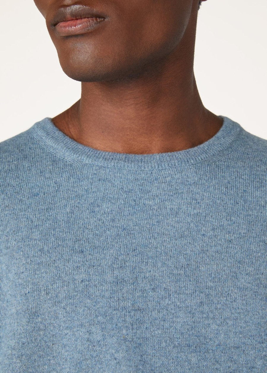 loro crewneck cashmere dainty blue dust melange