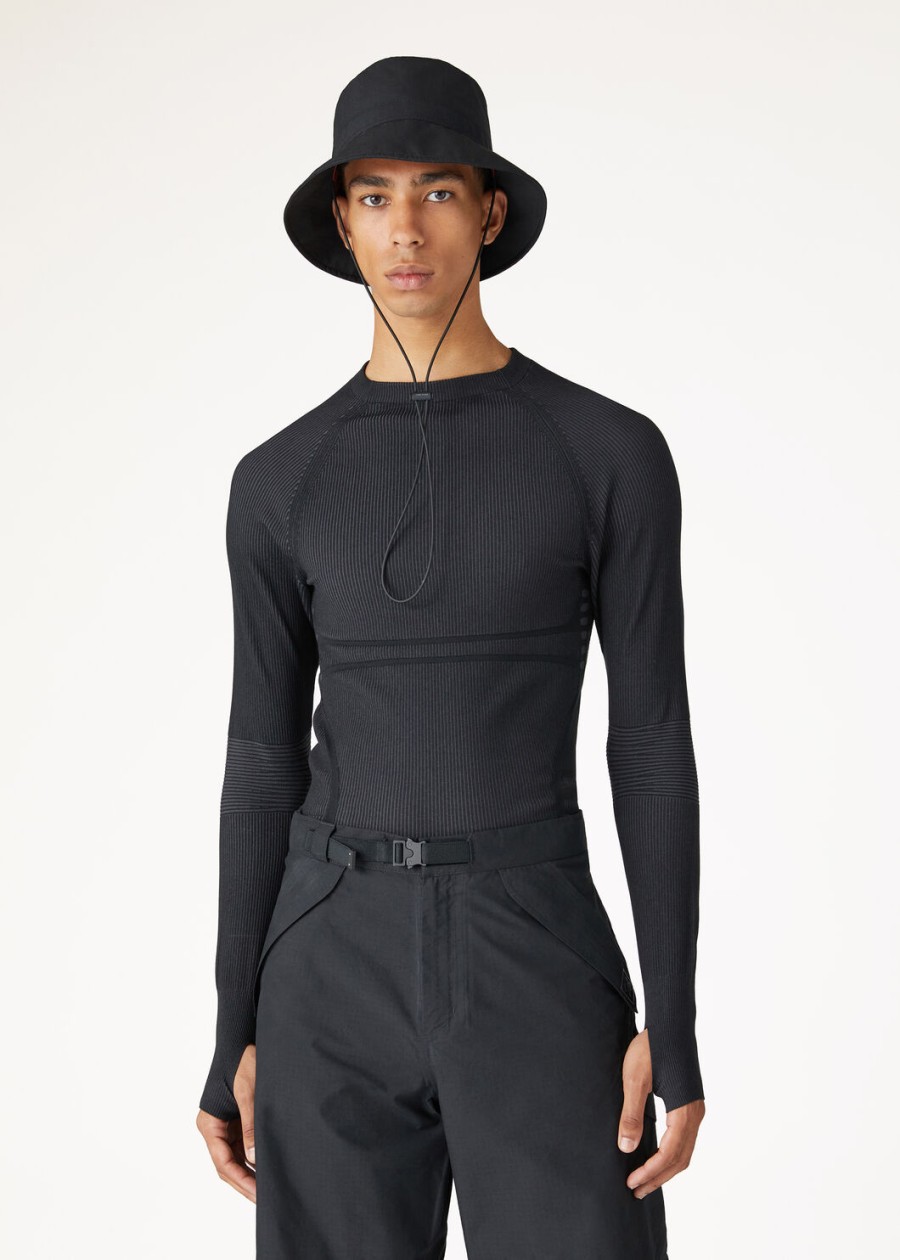 lagorai crewneck silk black sand