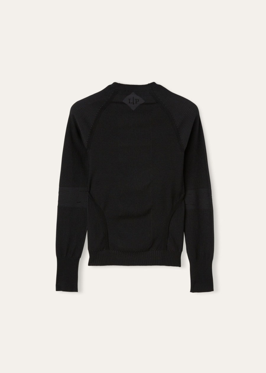 lagorai crewneck silk black sand