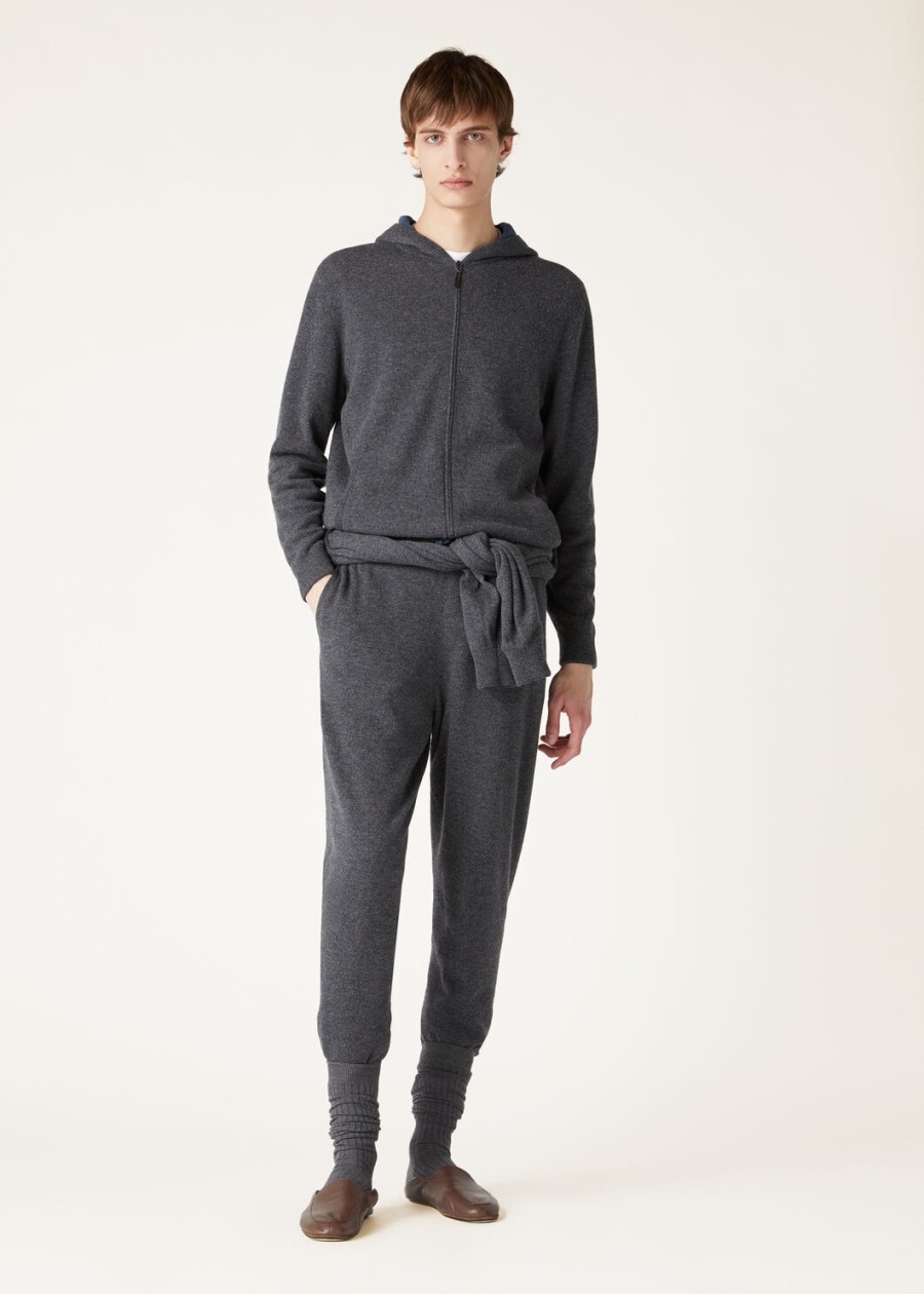 sweter typu bomber z kapturem duo cashmere melange w kolorze turkusowymgrafitowym