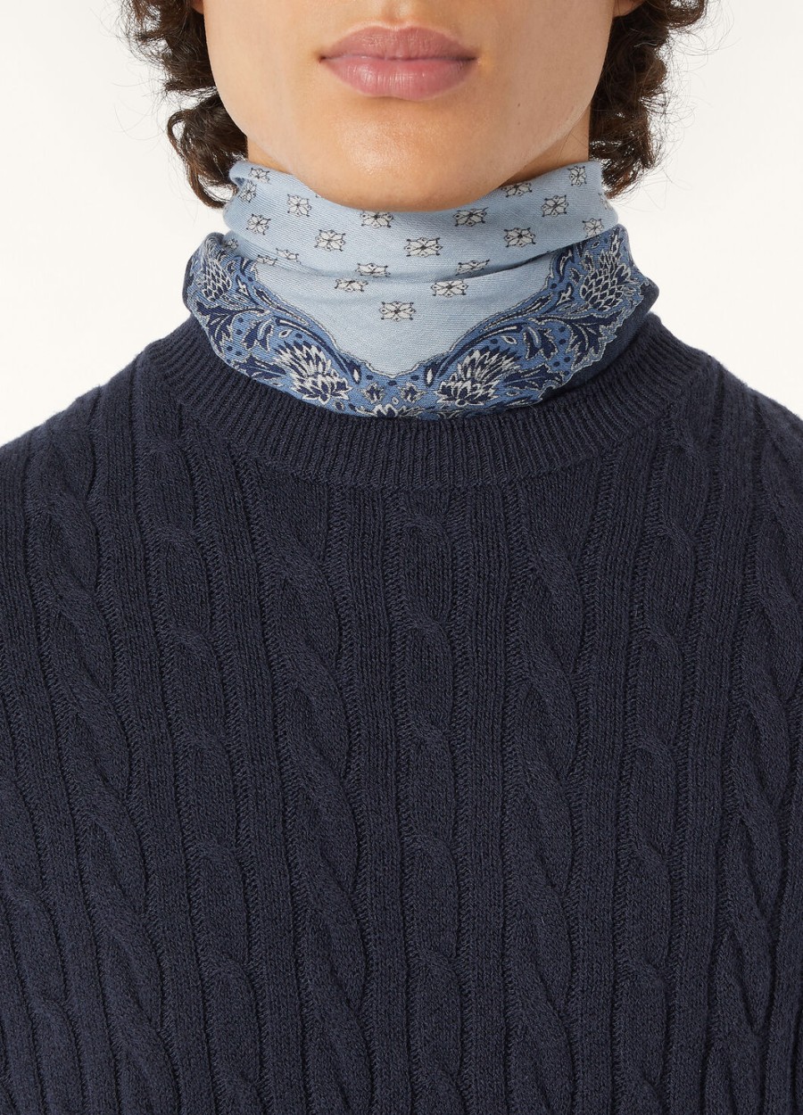 lenno cashmere crewneck granatowy