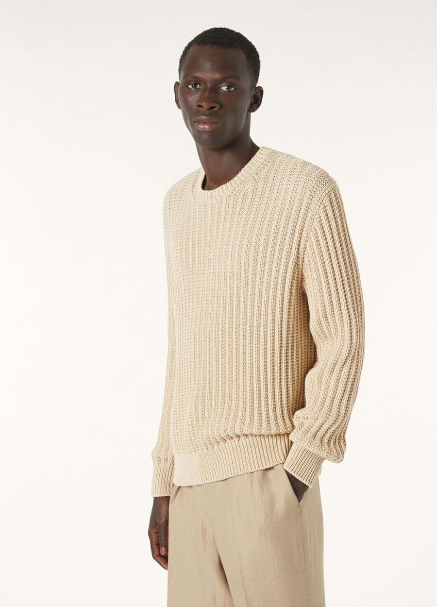 naturalny pergamin bawełniany moltrasio crewneck