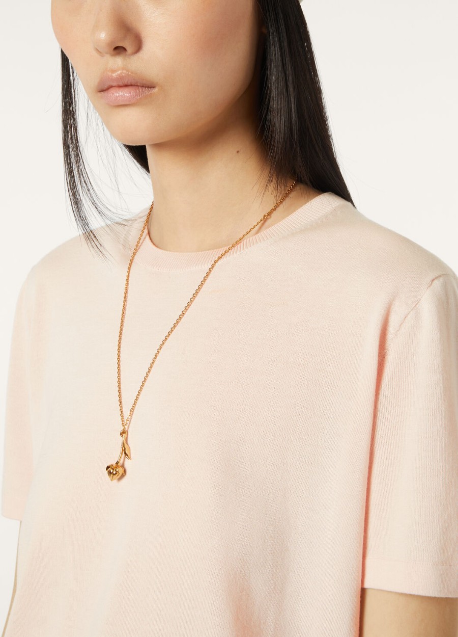 angera cotton crewneck pink rice