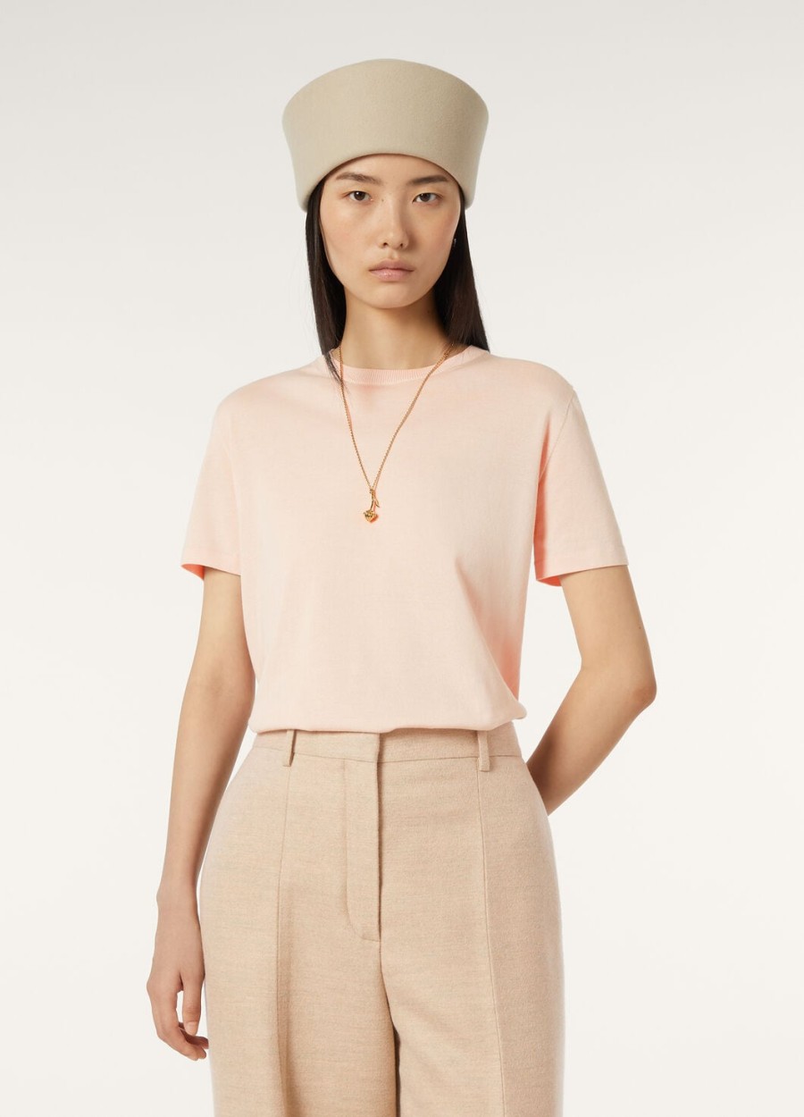angera cotton crewneck pink rice