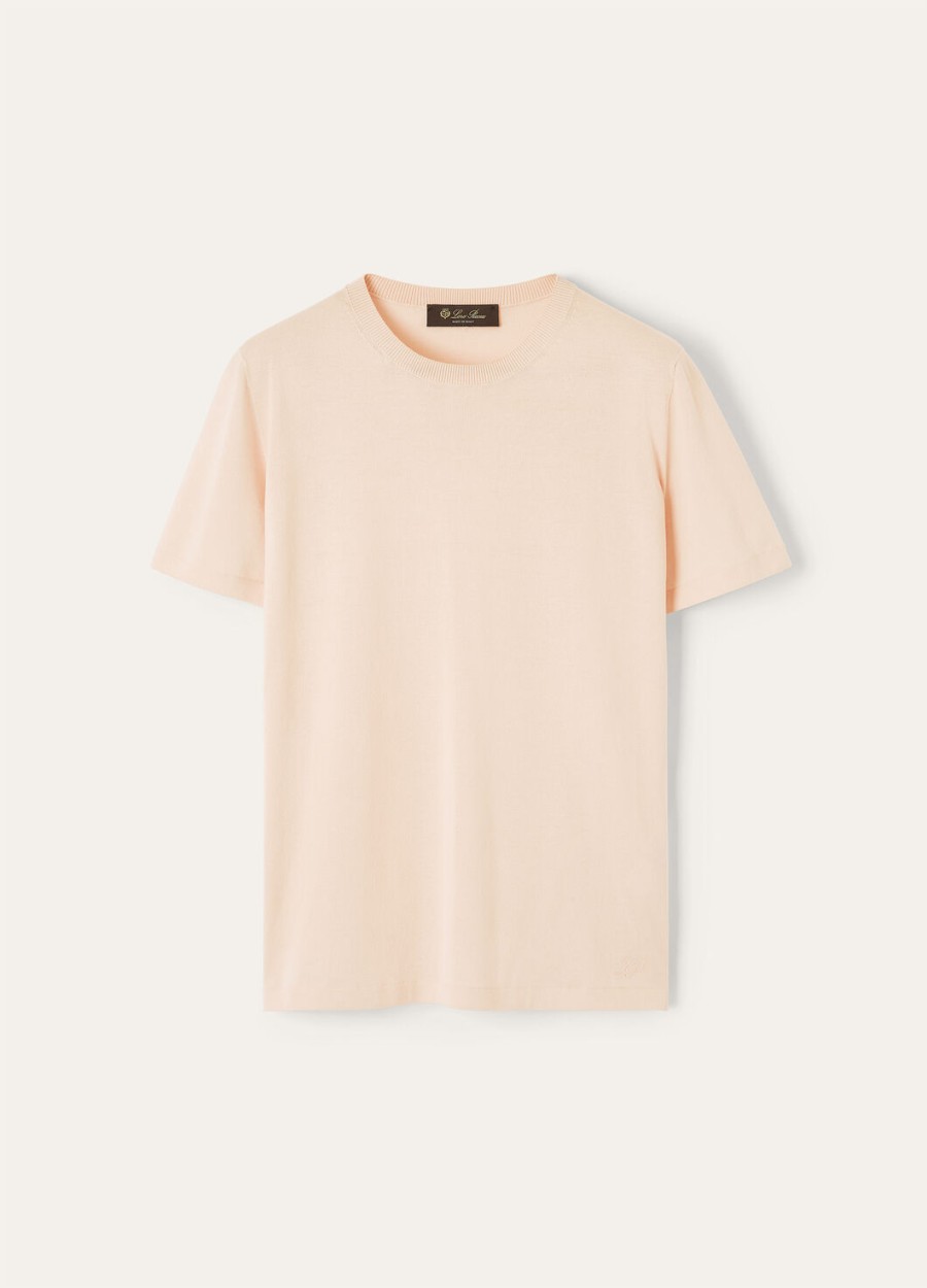angera cotton crewneck pink rice